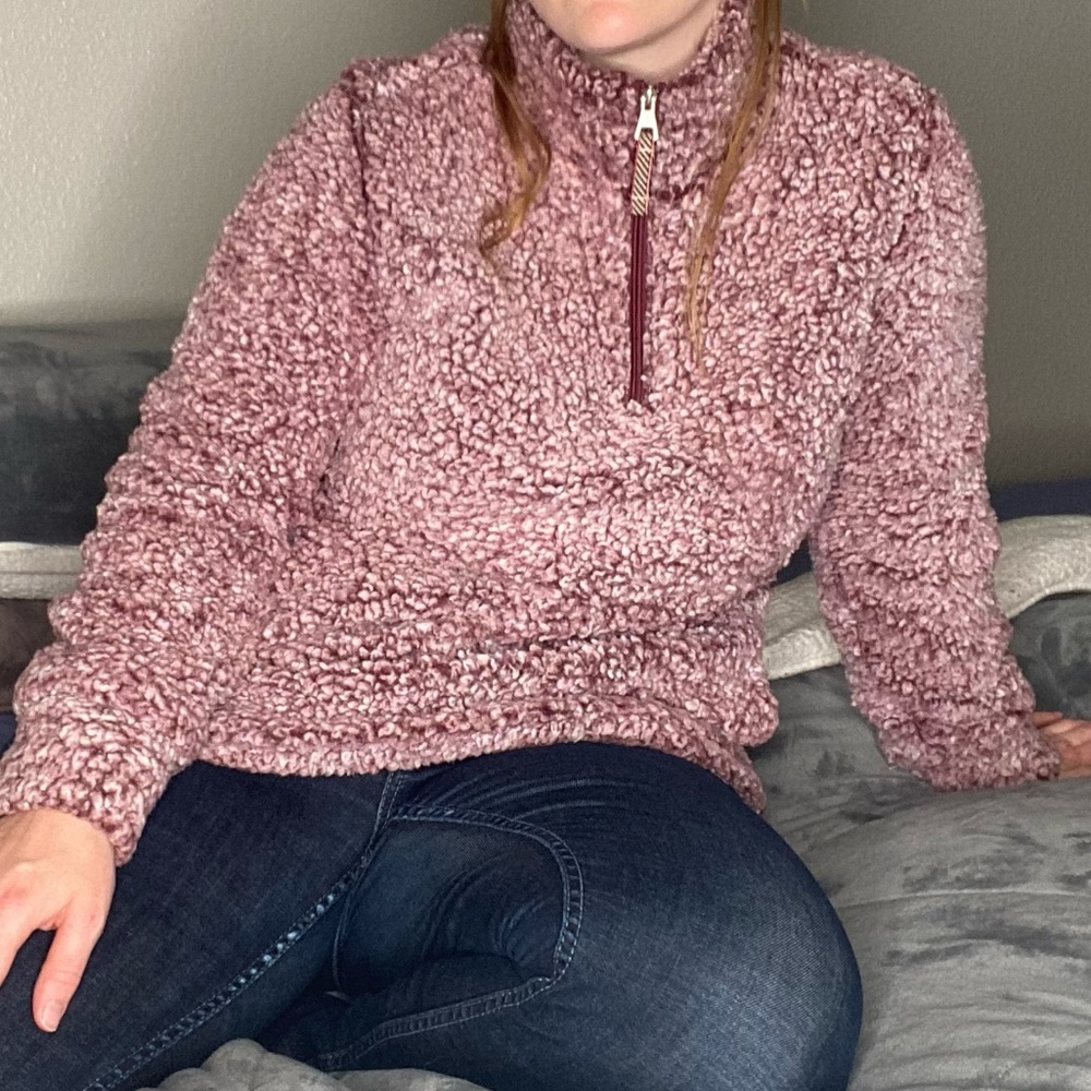 Pre-Loved Cozy Weatherproof Vintage Purple Sherpa Pullover